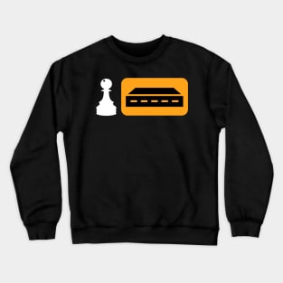 Pawn chess piece + hub - for chess fans Crewneck Sweatshirt